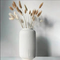Ribbed Ceramic Vase – Tall