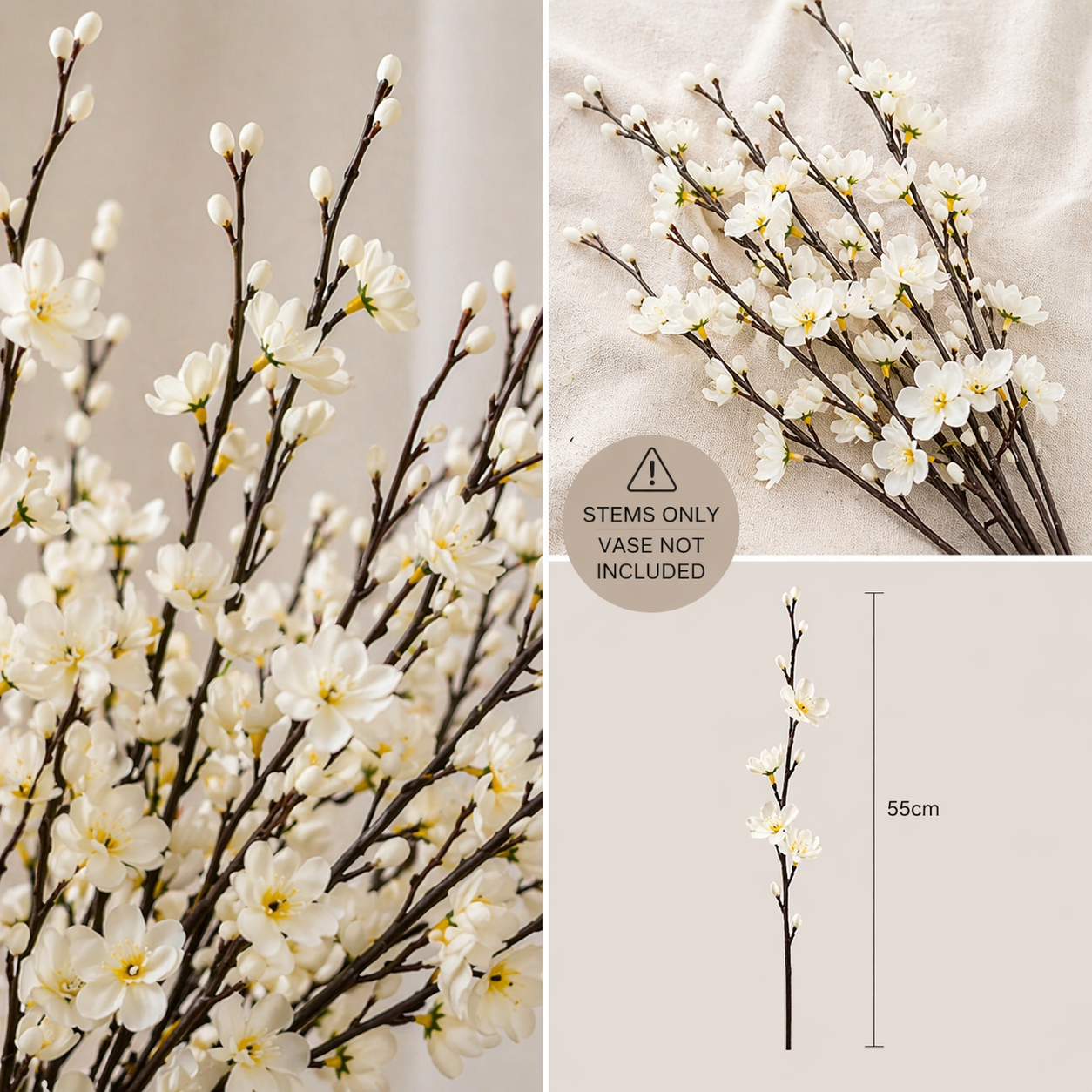 White Blossom Branch Set (11 Stems)
