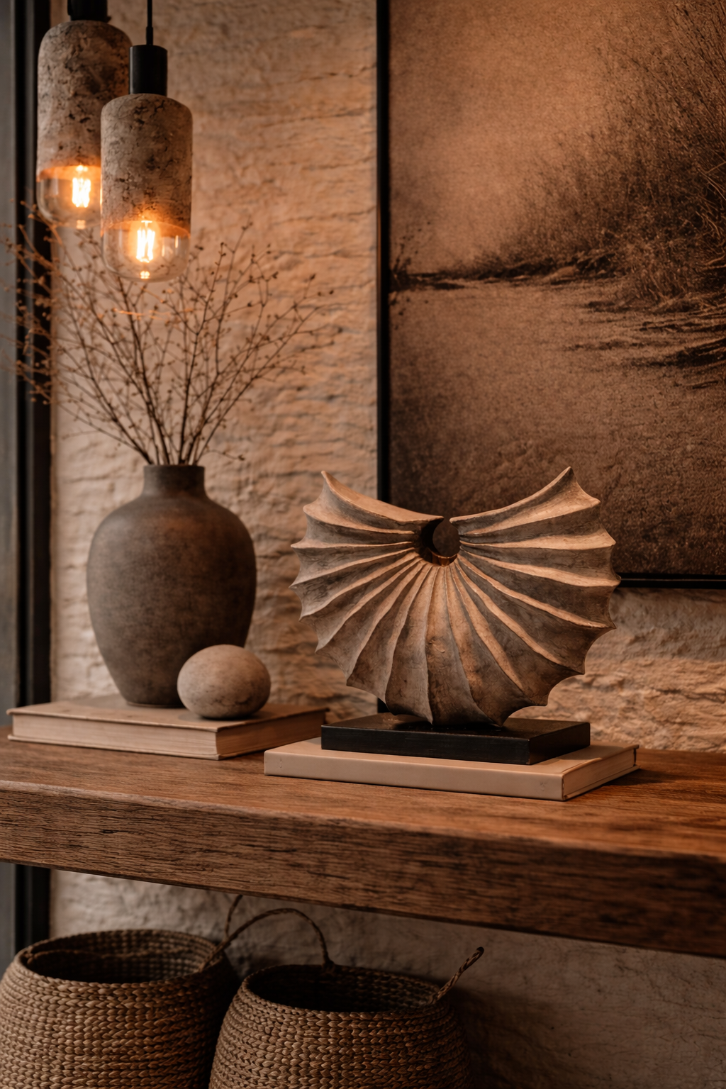 Sculptural Shell Accent